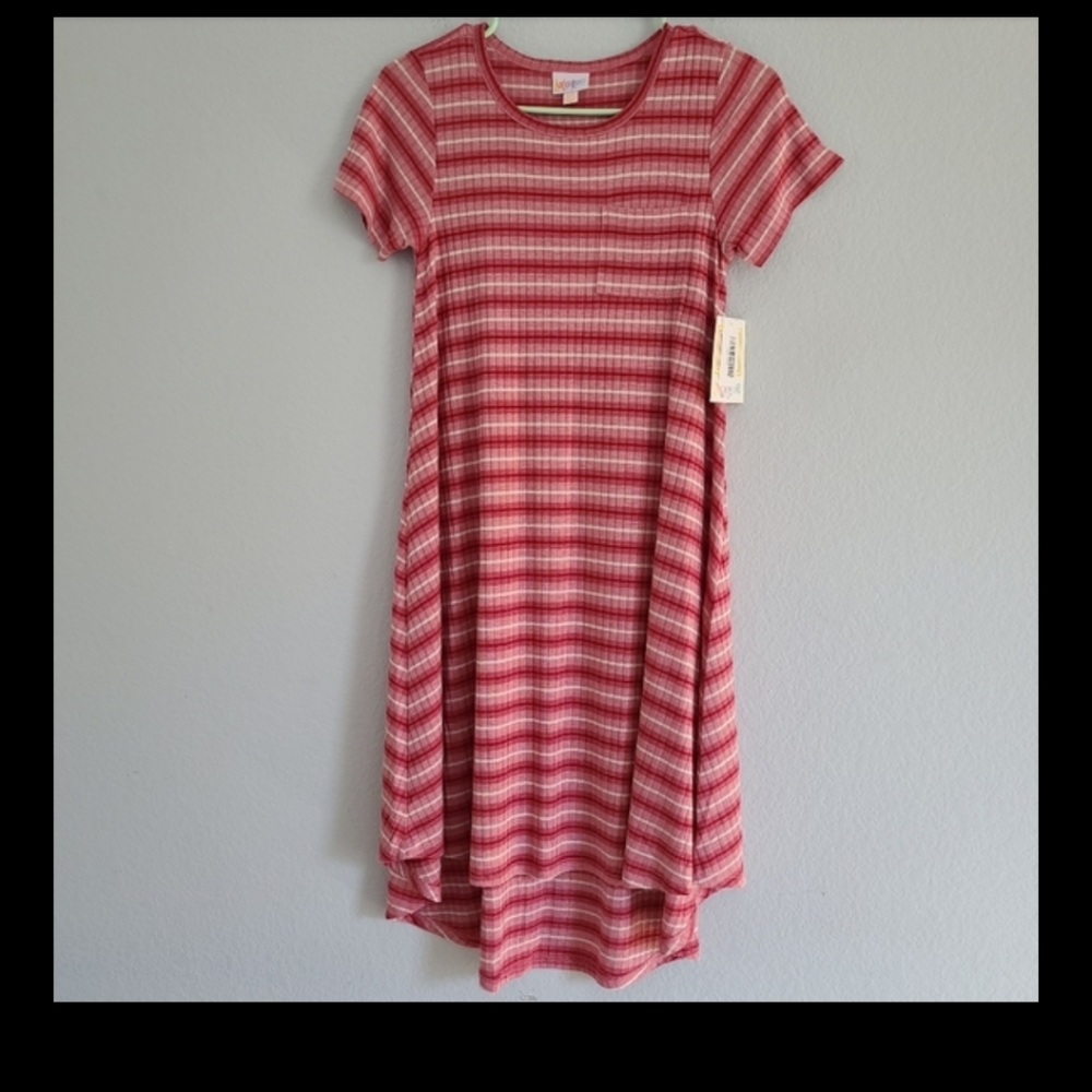 Lularoe Carly XX-Small Pink White striped …